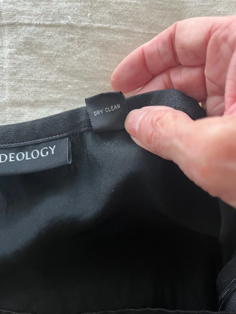 VTG Ideology 100% Silk Handkerchief Hem Skirt Black Sz 12 Dark Romantic Goth - Picture 9 of 10